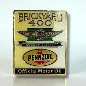 Vintage 1995 Pennzoil Nascar Race Brickyard 400 Pin Indianapolis Motor Speedway